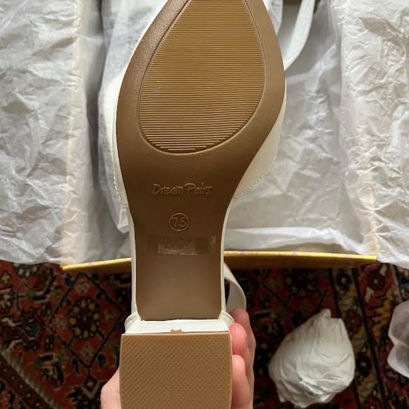 DREAM PAIRS ANNEE Pointed Toe Low Chunky Heels Pump Shoes - Picture 10 of 11